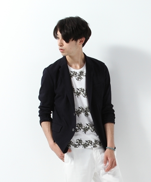 JOURNAL STANDARD（ジャーナルスタンダード）の「サーフニットカーディガンジャケット+#○（テーラードジャケット・メンズ・コバルトブルー/グレー/ネイビー・SMALL/MEDIUM/LARGE）」の3枚目の写真