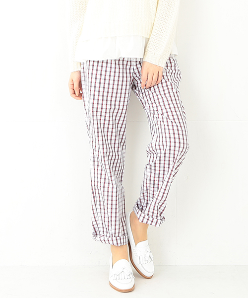 Ray BEAMS(レイビームス)の「SLEEPY JONES / パジャマ パンツ "格子柄"(その他パンツ・レディース・ホワイト・ONE SIZE)」の10枚目の写真
