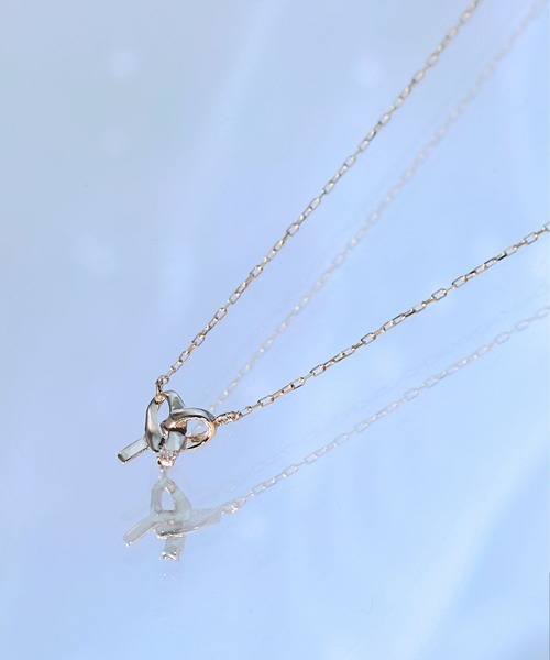 JUPITER（ジュピター）の「【K10】リボンハートモチーフダイヤモンドネックレス＜全長約40.5cm(調節した時の長さ37㎝)>（ネックレス・レディース・イエローゴールド・FREE）」の13枚目の写真