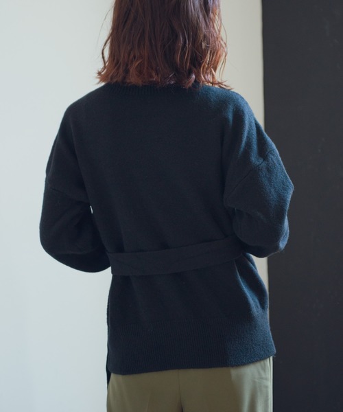 Aunt Marie's(アントマリーズ)の「AUNT MARIE'S ウエストマークハイネックニット(ニット/セーター・レディース・ホワイト/グレー/カーキ/ブラック・FREE)」の13枚目の写真