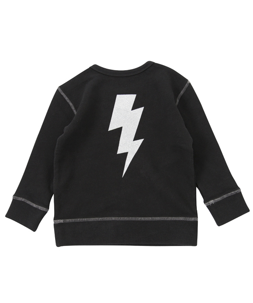 X-girl Stages（エックスガールステージス）の「CREW SWEAT MILLS LOGO　（4T～7T）/ スウェット（スウェット・キッズ・ブラック/ピンク/ネイビー・6T/7T/5T/4T）」の4枚目の写真