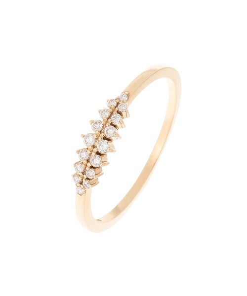 COCOSHNIK(ココシュニック)の「K10ダイヤモンド グラデーション リング(リング・レディース・アイボリー系・10号/12号/14号)」の1枚目の写真