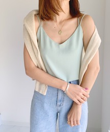 CLEA | バック クロス 楊柳 シフォン キャミソール(キャミソール)