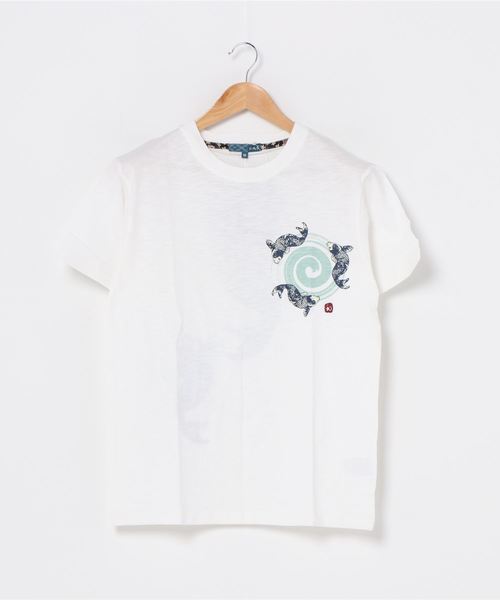 JEANS MATE(ジーンズメイト)の「和柄プリントスラブTシャツ バックプリント(Tシャツ/カットソー・メンズ・ブルー系その他/その他4/その他1/ホワイト/その他2/ネイビー/ブラック/ブラック系その他/ホワイト系その他/その他3・LARGE/MEDIUM/X-LARGE)」の8枚目の写真