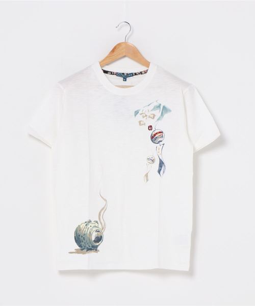 JEANS MATE(ジーンズメイト)の「和柄プリントスラブTシャツ バックプリント(Tシャツ/カットソー・メンズ・ブルー系その他/その他4/その他1/ホワイト/その他2/ネイビー/ブラック/ブラック系その他/ホワイト系その他/その他3・LARGE/MEDIUM/X-LARGE)」の3枚目の写真