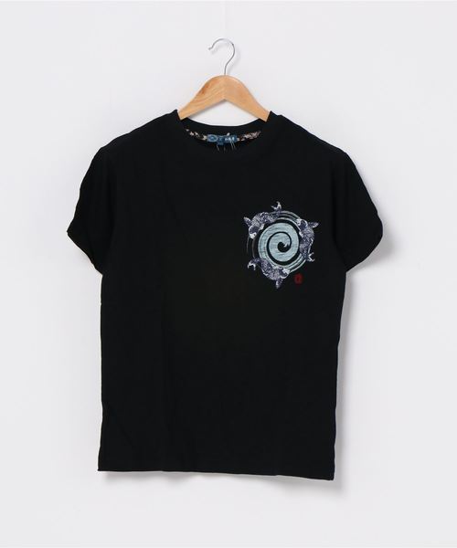 JEANS MATE(ジーンズメイト)の「和柄プリントスラブTシャツ バックプリント(Tシャツ/カットソー・メンズ・ブルー系その他/その他4/その他1/ホワイト/その他2/ネイビー/ブラック/ブラック系その他/ホワイト系その他/その他3・LARGE/MEDIUM/X-LARGE)」の5枚目の写真