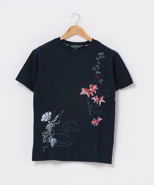 JEANS MATE(ジーンズメイト)の「和柄プリントスラブTシャツ バックプリント(Tシャツ/カットソー・メンズ・ブルー系その他/その他4/その他1/ホワイト/その他2/ネイビー/ブラック/ブラック系その他/ホワイト系その他/その他3・LARGE/MEDIUM/X-LARGE)」の6枚目の写真