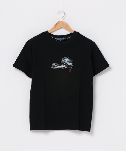 JEANS MATE(ジーンズメイト)の「和柄プリントスラブTシャツ バックプリント(Tシャツ/カットソー・メンズ・ブルー系その他/その他4/その他1/ホワイト/その他2/ネイビー/ブラック/ブラック系その他/ホワイト系その他/その他3・LARGE/MEDIUM/X-LARGE)」の4枚目の写真