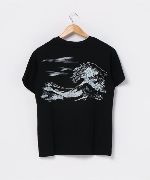 JEANS MATE(ジーンズメイト)の「和柄プリントスラブTシャツ バックプリント(Tシャツ/カットソー・メンズ・ブルー系その他/その他4/その他1/ホワイト/その他2/ネイビー/ブラック/ブラック系その他/ホワイト系その他/その他3・LARGE/MEDIUM/X-LARGE)」の11枚目の写真