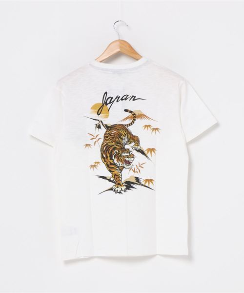 JEANS MATE(ジーンズメイト)の「和柄プリントスラブTシャツ バックプリント(Tシャツ/カットソー・メンズ・ブルー系その他/その他4/その他1/ホワイト/その他2/ネイビー/ブラック/ブラック系その他/ホワイト系その他/その他3・LARGE/MEDIUM/X-LARGE)」の17枚目の写真