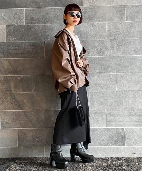 PAGEBOY（ページボーイ）の「スソキリカエナロースカート（スカート・レディース・ブラック/グレイッシュベージュ/ライラック・FREE）」の7枚目の写真