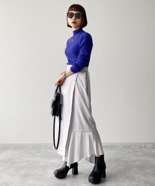 PAGEBOY（ページボーイ）の「スソキリカエナロースカート（スカート・レディース・ブラック/グレイッシュベージュ/ライラック・FREE）」の9枚目の写真