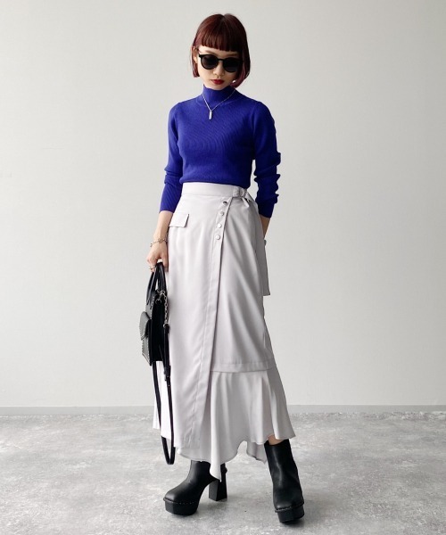 PAGEBOY（ページボーイ）の「スソキリカエナロースカート（スカート・レディース・ブラック/グレイッシュベージュ/ライラック・FREE）」の10枚目の写真