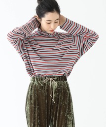 BEAMS BOY | BEAMS BOY / フライス マルチボーダー タートルネック プルオーバー カットソー(Tシャツ/カットソー)
