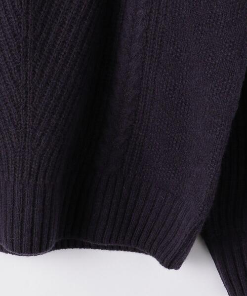 green label relaxing（グリーンレーベルリラクシング）の「SC タスマニア ウール アラン クルーネック ニット（ニット/セーター・メンズ・ダークグリーン/ベージュ/モカ/オレンジ/パープル/オフホワイト・XL/L/M/S）」の19枚目の写真