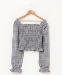 WEGO | WEGO/シャーリングスクエアネックブラウス(シャツ/ブラウス)