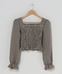 WEGO | WEGO/シャーリングスクエアネックブラウス(シャツ/ブラウス)