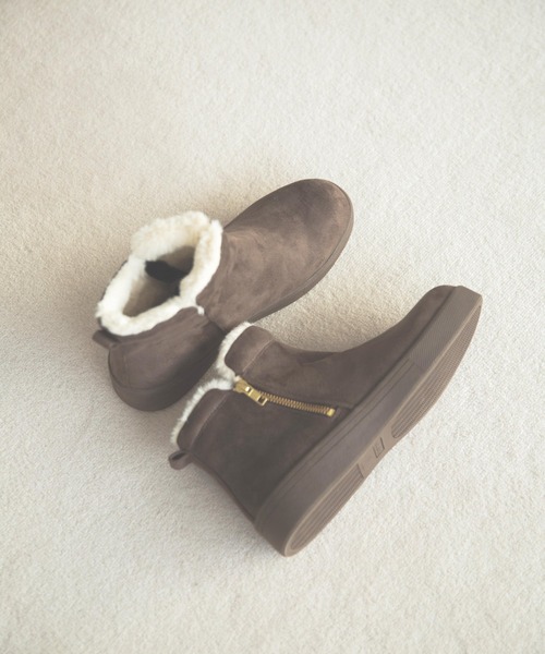 GLOBAL WORK(グローバルワーク)の「撥水保温中敷きブーツ/918339(ブーツ・レディース・ブラック/グレー/ライトグレー/ブラウン/グレー×ホワイト/ブラック×ブラック/ブラック×ベージュ/ダークブラウン・SMALL/MEDIUM/LARGE/X-LARGE)」の8枚目の写真