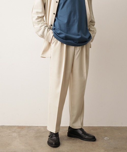 JUNRED(ジュンレッド)の「【Set Up対応】ストレッチソフトビエラワイドパンツ(その他パンツ・メンズ・ライトグレー/ダークブラウン/オフホワイト・S/M/L)」の2枚目の写真