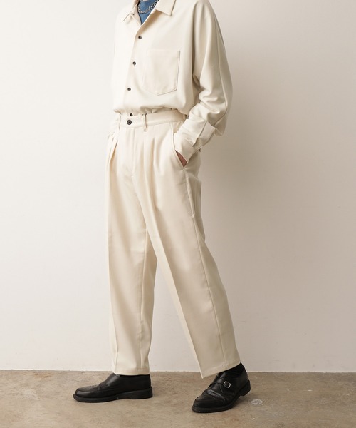 JUNRED(ジュンレッド)の「【Set Up対応】ストレッチソフトビエラワイドパンツ(その他パンツ・メンズ・ライトグレー/ダークブラウン/オフホワイト・S/M/L)」の16枚目の写真