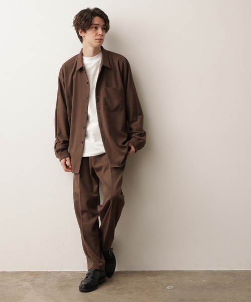 JUNRED(ジュンレッド)の「【Set Up対応】ストレッチソフトビエラワイドパンツ(その他パンツ・メンズ・ライトグレー/ダークブラウン/オフホワイト・S/M/L)」の18枚目の写真