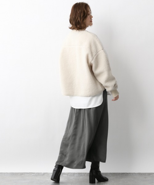 A part by（アパートバイ）の「キュプライージーマキシスカート　924579（スカート・レディース・ライトベージュ/ブラウン系その他2/パープル系その他2/チャコールグレー・FREE）」の7枚目の写真