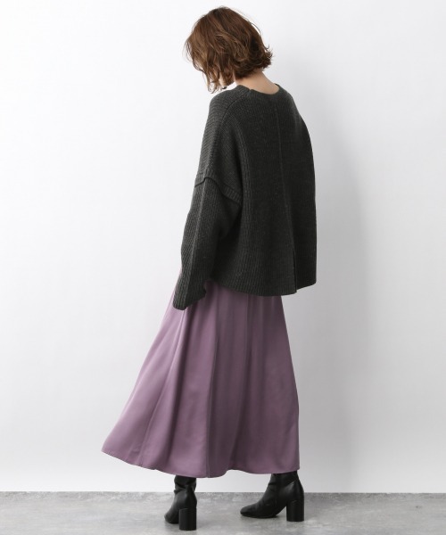 A part by（アパートバイ）の「キュプライージーマキシスカート　924579（スカート・レディース・ライトベージュ/ブラウン系その他2/パープル系その他2/チャコールグレー・FREE）」の12枚目の写真