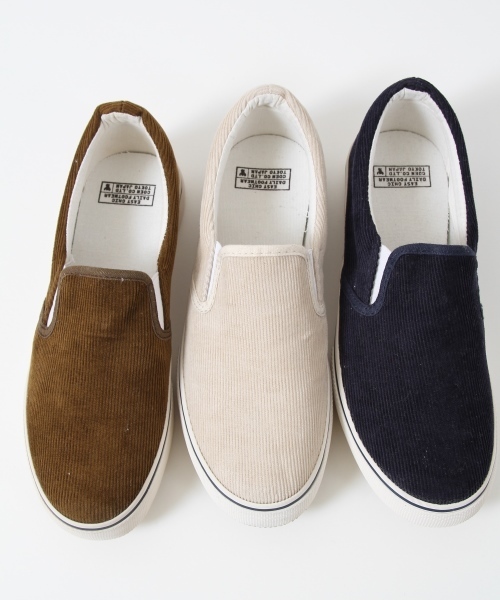 coen（コーエン）の「コーデュロイスリッポン（スニーカー・レディース・ネイビー/モカ/ナチュラル・LARGE/MEDIUM/SMALL）」の4枚目の写真