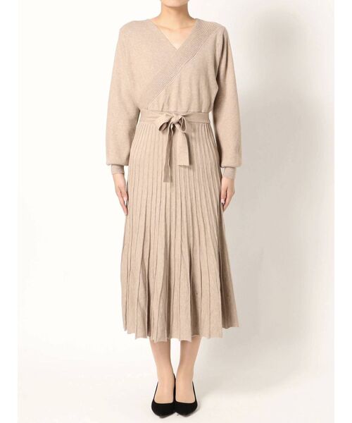 dazzlin（ダズリン）の「カシュクールニットワンピース（ワンピース・レディース・ブラック/ベージュ/ブラウン・FREE）」の15枚目の写真