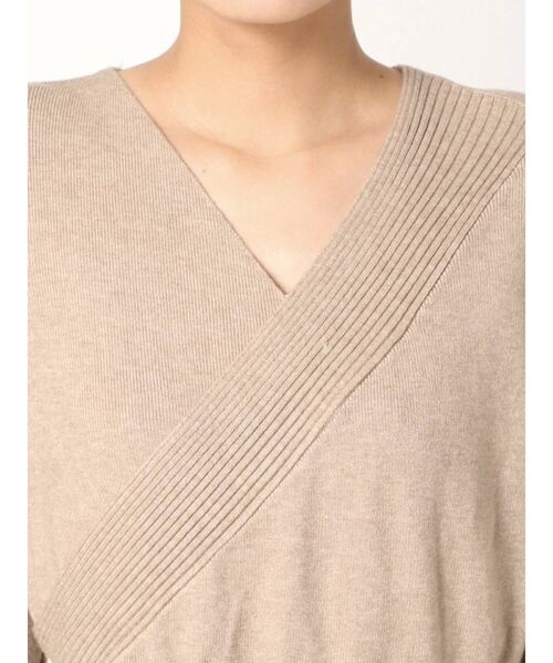 dazzlin（ダズリン）の「カシュクールニットワンピース（ワンピース・レディース・ブラック/ベージュ/ブラウン・FREE）」の18枚目の写真