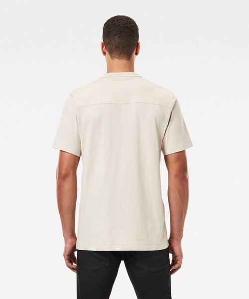 G-STAR（ジースター）の「MERCERIZED C&S LOOSE T-SHIRT（Tシャツ/カットソー・メンズ・ダークオリーブ/ダークブラック/ホワイト系その他・SMALL/MEDIUM/LARGE/X-LARGE/X-SMALL/XX-SMALL）」の5枚目の写真