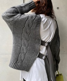 CAPRICIEUX LE'MAGE | 〈WEB限定〉2WAY後ろ開きケーブルプルオーバー(ニット/セーター)