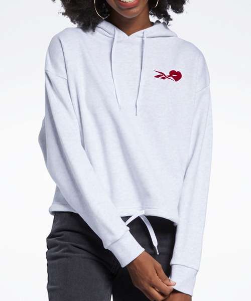Reebok（リーボック）の「CL VALENTINES DAY HOODIE（パーカー・レディース・ホワイト/ブラック・SMALL/MEDIUM/LARGE/X-LARGE）」の2枚目の写真
