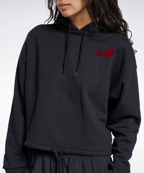 Reebok（リーボック）の「CL VALENTINES DAY HOODIE（パーカー・レディース・ホワイト/ブラック・SMALL/MEDIUM/LARGE/X-LARGE）」の8枚目の写真