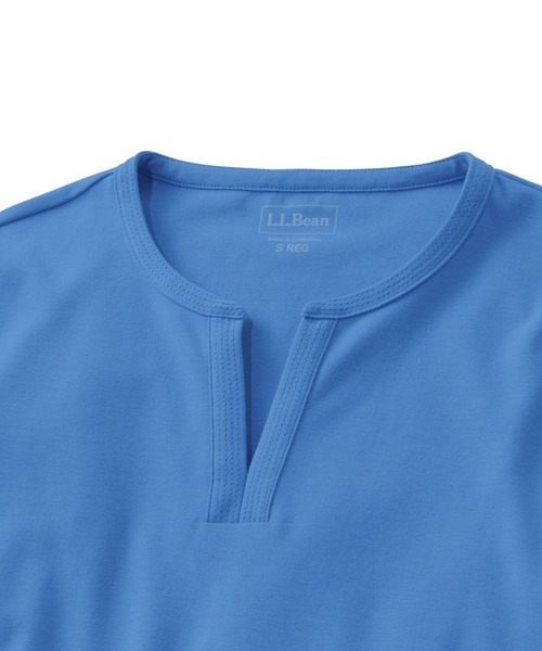 L.L.Bean(エルエルビーン)の「エル・エル・ビーン・ティ、7分丈袖 スプリットネック・チュニック 米国フィット・レギュラー(Tシャツ/カットソー・レディース・ホワイト/ネイビー/イエロー/グリーン・SMALL/MEDIUM/LARGE/X-SMALL)」の10枚目の写真