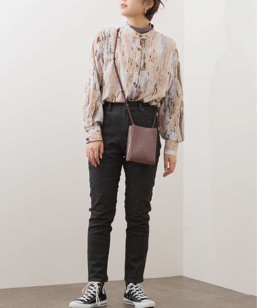 Ambre Neige（アンブルネージュ）の「スリムテーパードデニム／【WEB/EC限定商品】（デニムパンツ・レディース・ブラック/インディゴブルー・FREE）」の3枚目の写真