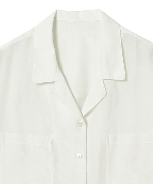 Ray BEAMS(レイビームス)の「Ray BEAMS / コットン シルク シアー オープンカラー シャツ(シャツ/ブラウス・レディース・オフホワイト/ミント/ラベンダー・ONE SIZE)」の8枚目の写真