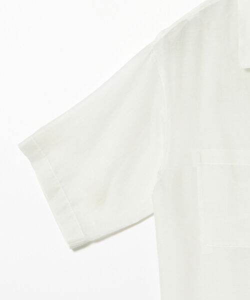 Ray BEAMS(レイビームス)の「Ray BEAMS / コットン シルク シアー オープンカラー シャツ(シャツ/ブラウス・レディース・オフホワイト/ミント/ラベンダー・ONE SIZE)」の9枚目の写真