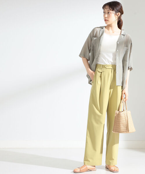 Ray BEAMS(レイビームス)の「Ray BEAMS / コットン シルク シアー オープンカラー シャツ(シャツ/ブラウス・レディース・オフホワイト/ミント/ラベンダー・ONE SIZE)」の13枚目の写真