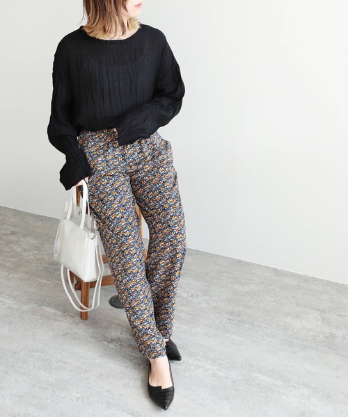 reca(レカ)の「ウエストフリルテーパードパンツ(その他パンツ・レディース・ピンク/ブラック/ブルー系その他・FREE)」の8枚目の写真