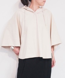 NICOLE white | ポンチョシルエットフードプルオーバー(その他トップス)