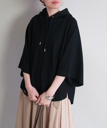 NICOLE white | ポンチョシルエットフードプルオーバー(その他トップス)