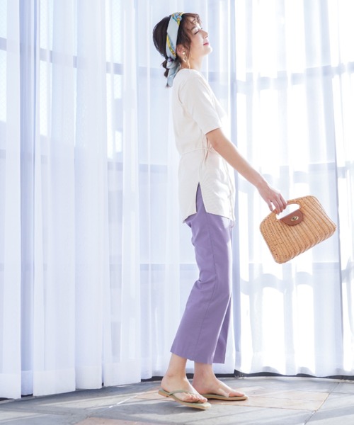 VIVIAN（ヴィヴィアン）の「スクエアトゥクリアバンドトングフラットサンダル（サンダル・レディース・ブラック/グリーン/アイボリー/パイソン・S/M/L/LL）」の20枚目の写真