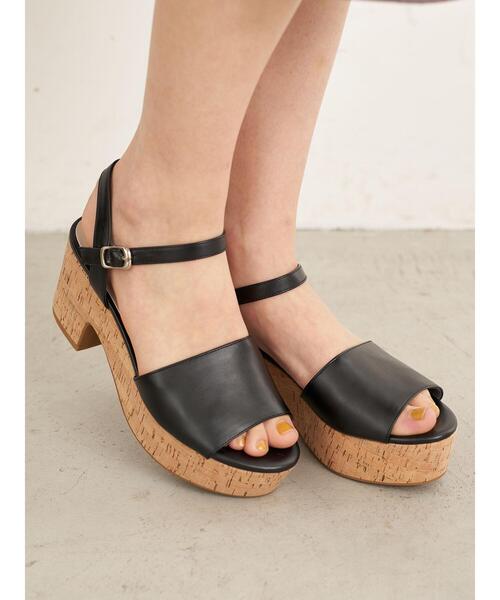 earth music&ecology（アースミュージックアンドエコロジー）の「ORiental Traffic コルクウェッジサンダル ＊（サンダル・レディース・ブラック/アイボリー・SMALL/MEDIUM/LARGE）」の16枚目の写真