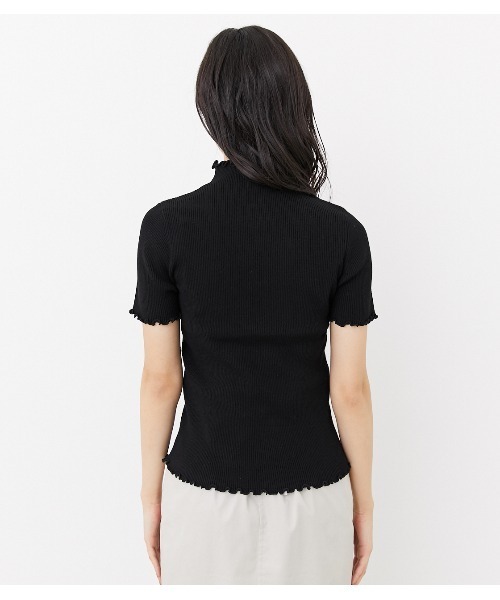 rienda（リエンダ）の「メローフリルリブニットトップス（ニット/セーター・レディース・ブラック/アイボリー/ライトブラウン・FREE）」の8枚目の写真