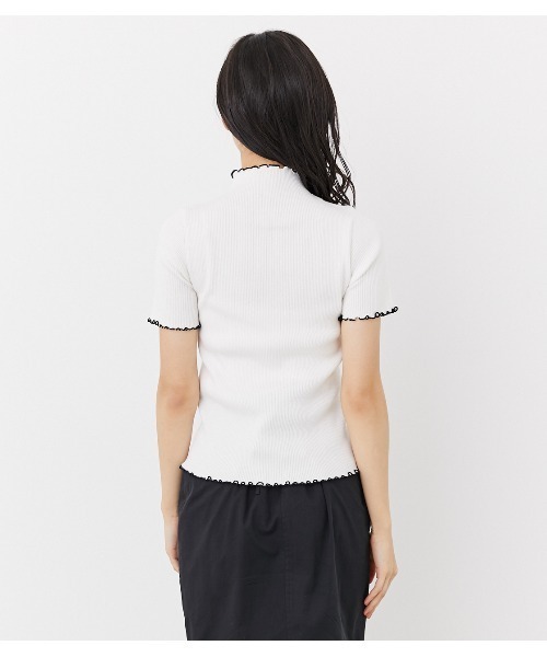 rienda（リエンダ）の「メローフリルリブニットトップス（ニット/セーター・レディース・ブラック/アイボリー/ライトブラウン・FREE）」の17枚目の写真