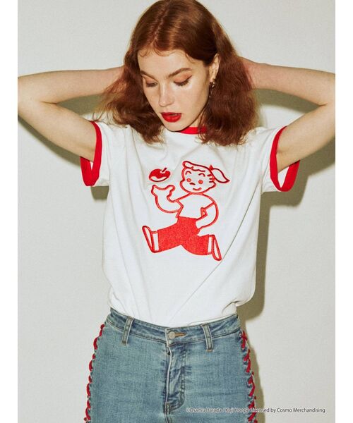 売れ筋商品|||サムス サムス Tシャツ レディース トップス NETTIE - Top - egret Britney Crop Tee Tシャツ レディース | GUESS(ゲス) JAPAN 公式