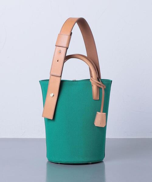 MARY AL TERNA◇BOW CO/P トートバッグS/キャンバス/グリーン MARY AL TERNA◇BOW CO/P トートバッグS/キャンバス/グリーン