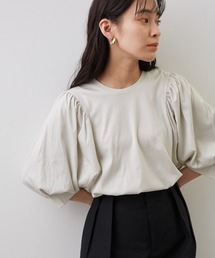 SALON adam et rope' | シルケットスムースギャザードルマンTシャツ(Tシャツ/カットソー)