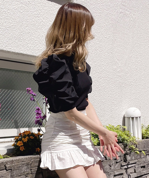 Crea titty&Co. PETIT（クレアティティーアンドコープチ）の「【Crea titty&Co.PETIT】Crea フリルミニスカート（スカート・レディース・オフホワイト/ブラック・SMALL/MEDIUM）」の5枚目の写真